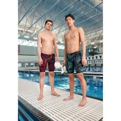 Tech Suits-Speedo Vanquisher Printed Jammer Aqua