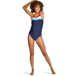 Fitness|Training-Speedo Vintage Splice One Back One Piece Peacoat