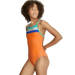 Fitness|Training-Speedo Vintage Splice One Back One Piece Orange
