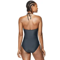 One Pieces|Fitness-Speedo V-Neck Halter One Piece Black