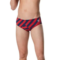Briefs-Speedo Vortex Maze Brief Red White Blue