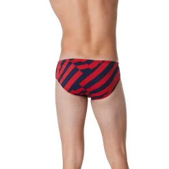 Briefs-Speedo Vortex Maze Brief Red White Blue