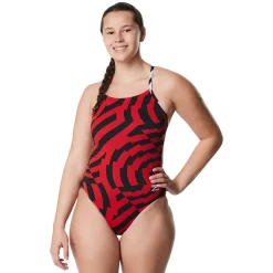 Racing|One Pieces-Speedo Vortex Maze One Back One Piece Speedo Red
