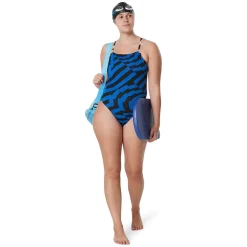Racing|One Pieces-Speedo Vortex Maze One Back One Piece Speedo Blue