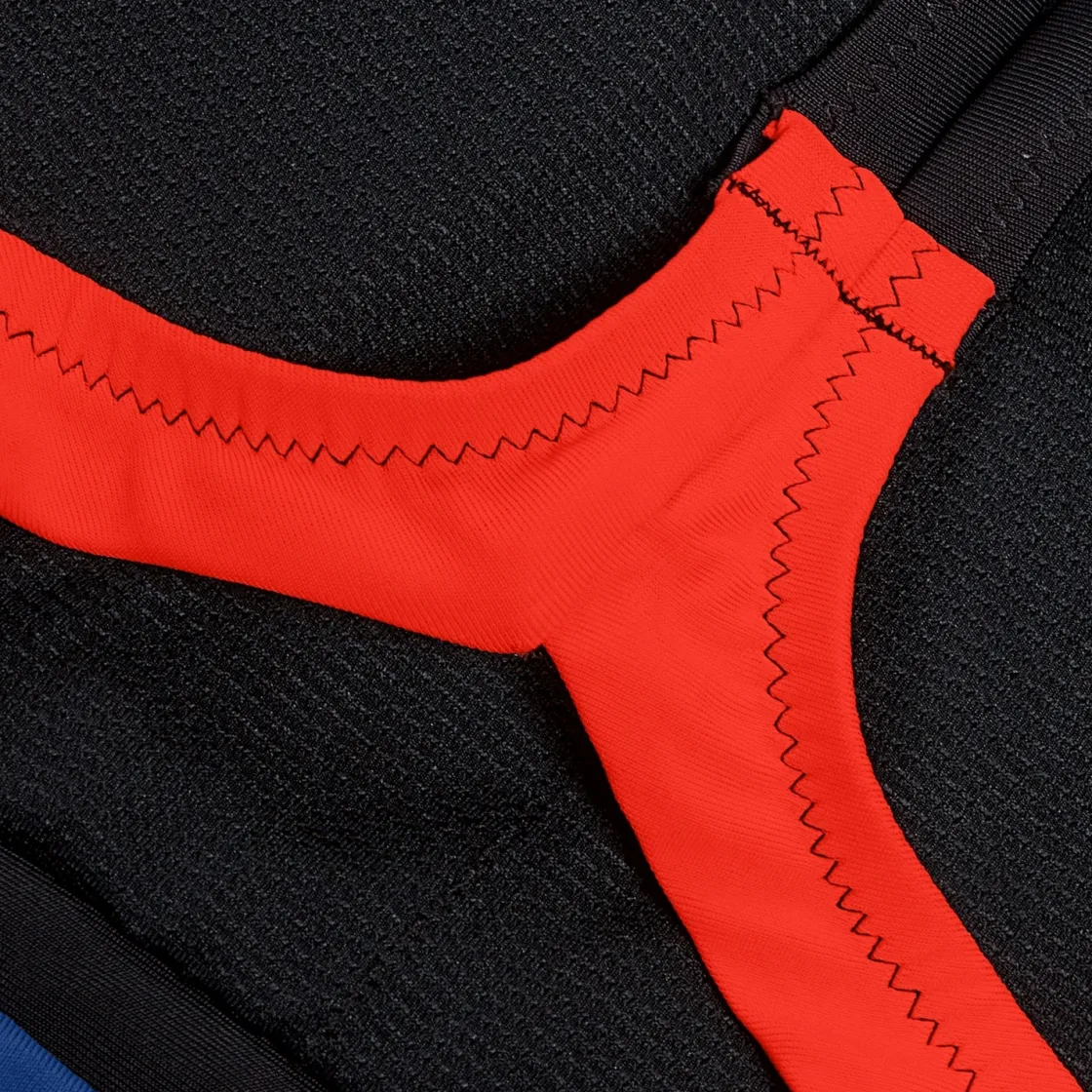 Two Pieces-Speedo Women's Colourblock Bikini Top Black Orange Blue