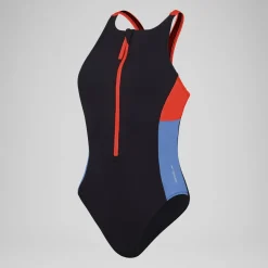 Fitness|One Pieces-Speedo Women's Colourblock Zip Swimsuit