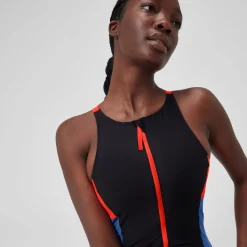 Fitness|One Pieces-Speedo Women's Colourblock Zip Swimsuit