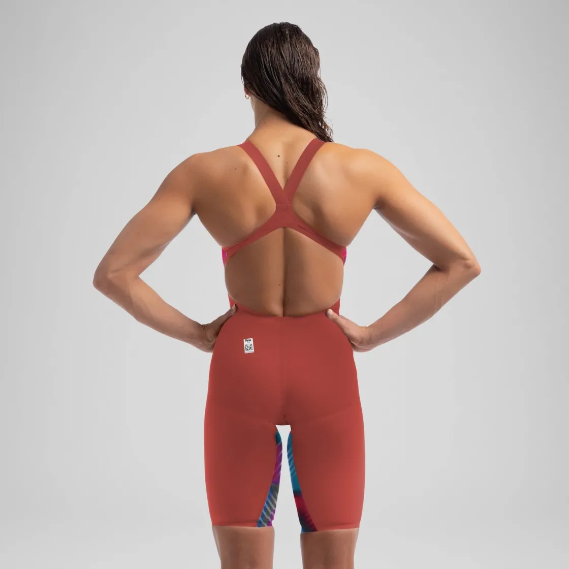 Tech Suits-Speedo Women's Fastskin LZR Pure Valor 2.0 Openback Kneeskin - Fina Approved Siren Red