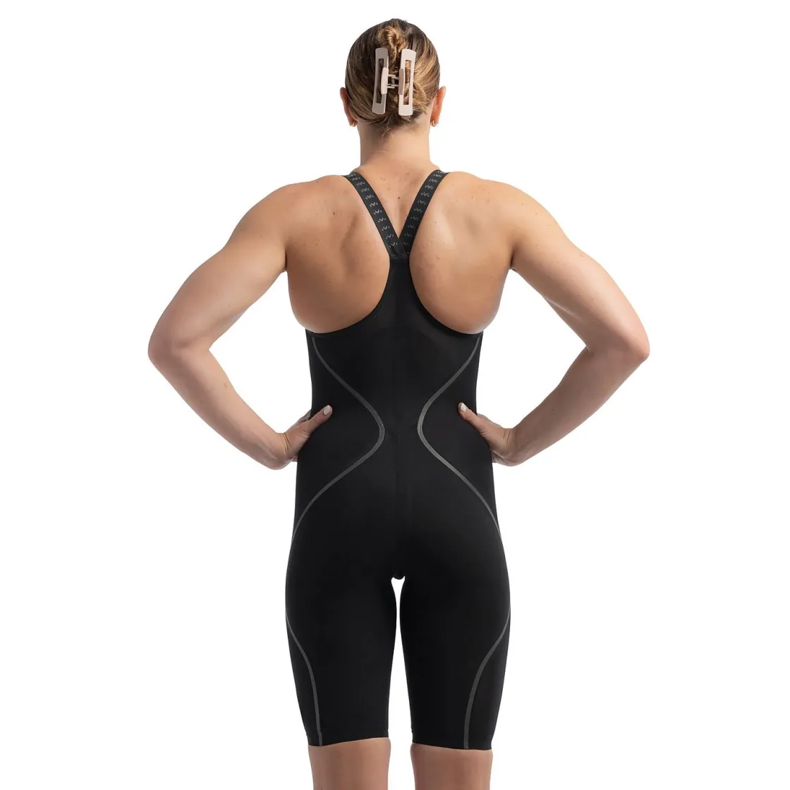 Tech Suits-Speedo Women's Fastskin LZR Pure Intent 2.0 Closedback Kneeskin - Fina Approved Black/Iridescent