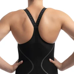 Tech Suits-Speedo Women's Fastskin LZR Pure Intent 2.0 Closedback Kneeskin - Fina Approved Black/Iridescent