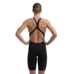 Tech Suits-Speedo Women's Fastskin LZR Pure Intent 2.0 Openback Kneeskin - Fina Approved Black/Iridescent