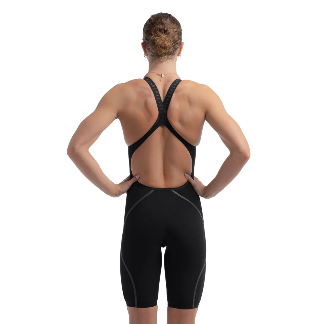 Tech Suits-Speedo Women's Fastskin LZR Pure Intent 2.0 Openback Kneeskin - Fina Approved Black/Iridescent