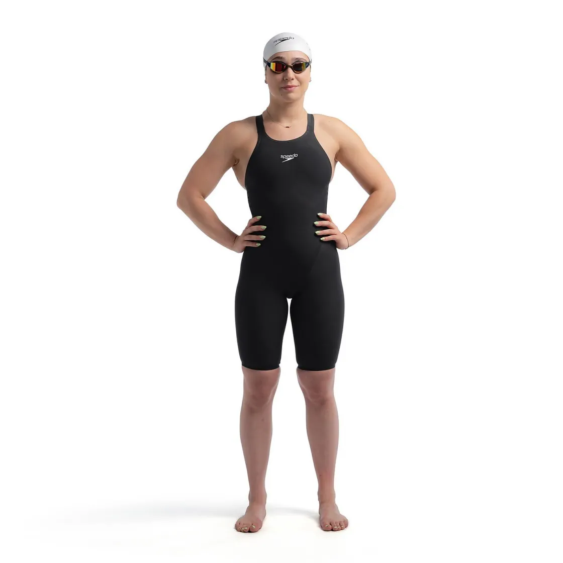 Tech Suits-Speedo Women's Fastskin LZR Pure Valor 2.0 Closedback Kneeskin - Fina Approved Black