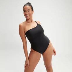 Fitness|One Pieces-Speedo Women's Shaping Asymmetric One Piece Black