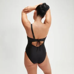 Fitness|One Pieces-Speedo Women's Shaping Asymmetric One Piece Black