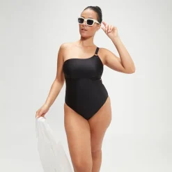 Fitness|One Pieces-Speedo Women's Shaping Asymmetric One Piece Black