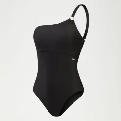 Fitness|One Pieces-Speedo Women's Shaping Asymmetric One Piece Black