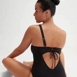 Fitness|One Pieces-Speedo Women's Shaping Asymmetric One Piece Black