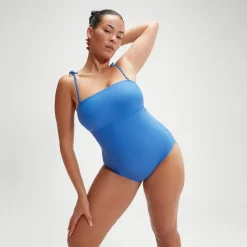 Fitness|One Pieces-Speedo Women's Shaping Bandeau One Piece Sevres Blue