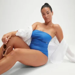 Fitness|One Pieces-Speedo Women's Shaping Bandeau One Piece Sevres Blue