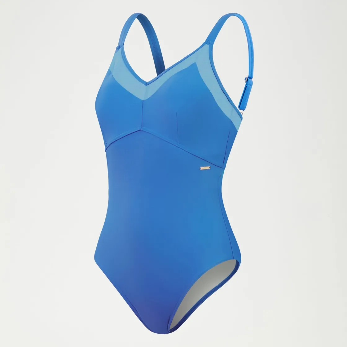 Fitness|One Pieces-Speedo Women's Shaping Mesh Detail One Piece Sevres Blue