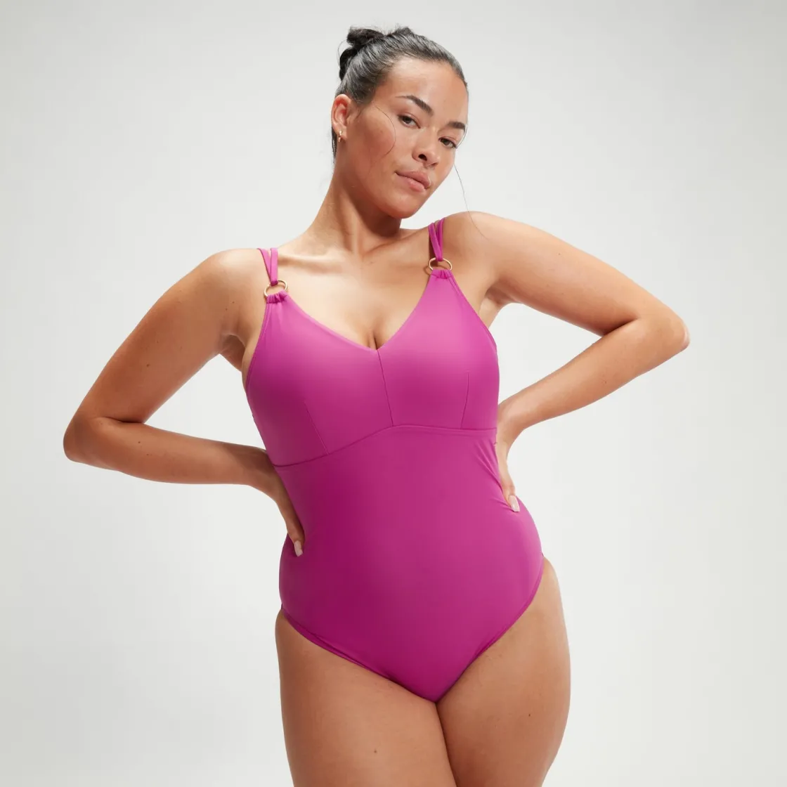 Fitness|One Pieces-Speedo Women's Shaping Strappy One Piece Wineberry
