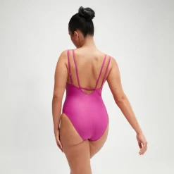Fitness|One Pieces-Speedo Women's Shaping Strappy One Piece Wineberry