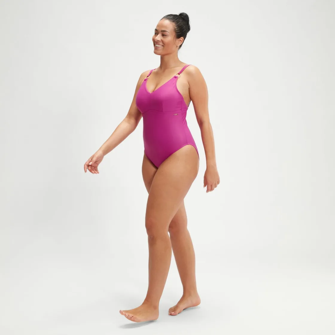 Fitness|One Pieces-Speedo Women's Shaping Strappy One Piece Wineberry