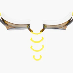 Racing-Speedo Women's Vanquisher 2.0 Mirrored Goggle White Amber