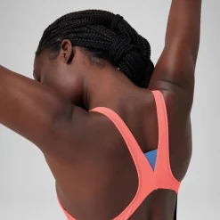Fitness|One Pieces-Speedo Zip Colorblock One Piece Anthracite
